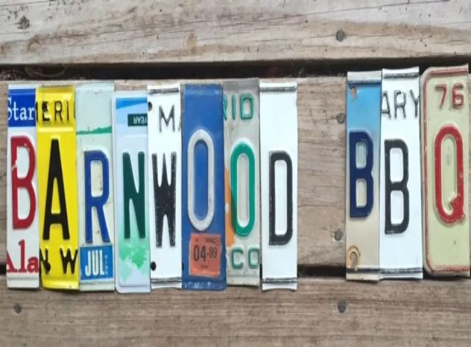 Barnwood License Plate