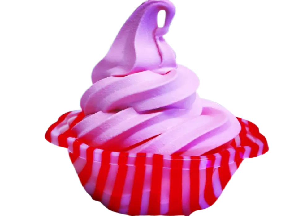 Black Raspberry Soft Serve Ice Cream In A Cup