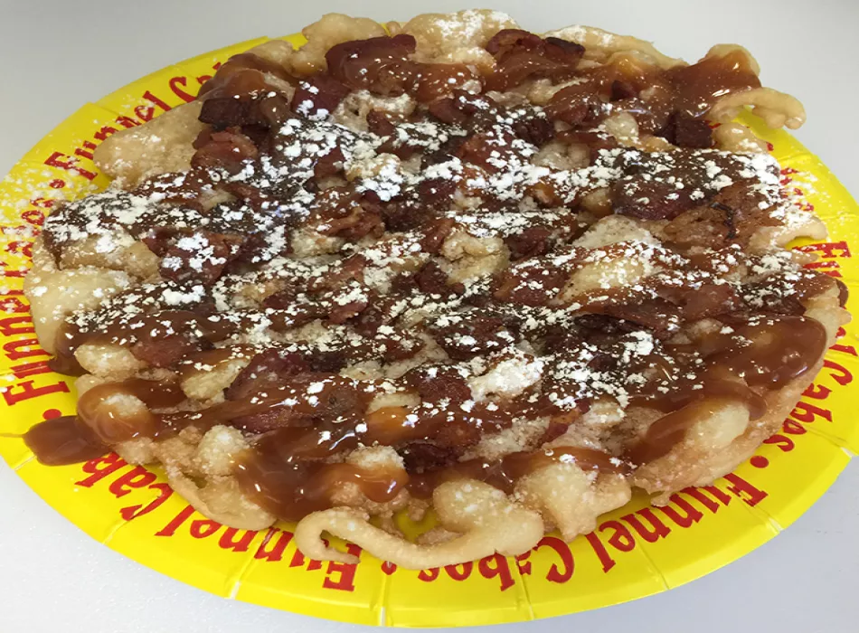 Maple Bacon Funnel Cake