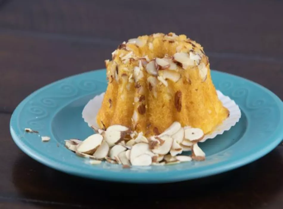 Amaretto Bundt Cake Infused with Amaretto and topped with almonds