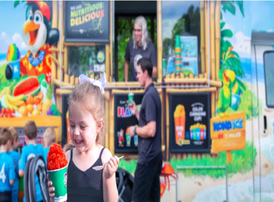 You’re familiar with food trucks, right? Well we have over a thousand of them! We’re more like a dessert/treat truck, but you get the idea! The great thing about a food truck is that it’s mobile and can meet you where you are!