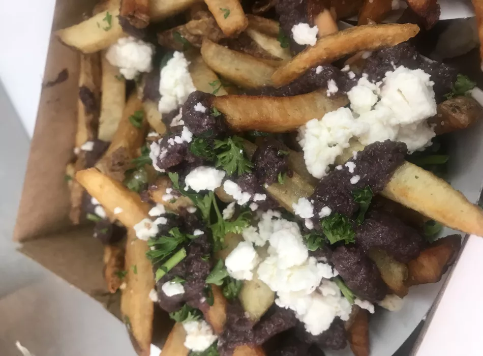 Greek Fries - Feta, Herbs &amp; a Jammin Kalamata Tapenade!