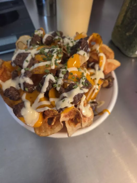 Fresh Cut Ribbon Fry with Steak Toppings!