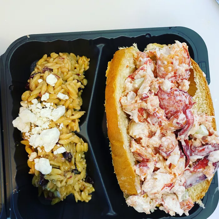 New England Style Lobster Roll with our Orzo Pasta Salad