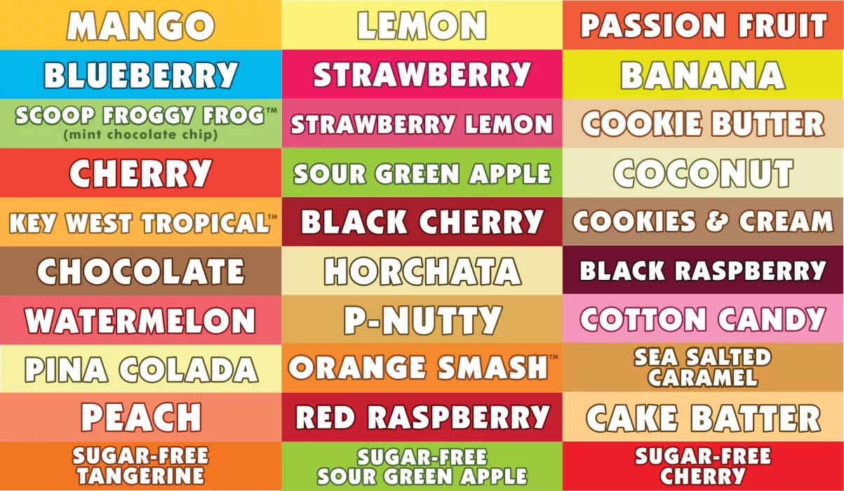 We offer 40 flavors of freshly made Italian ice to choose from for your event.