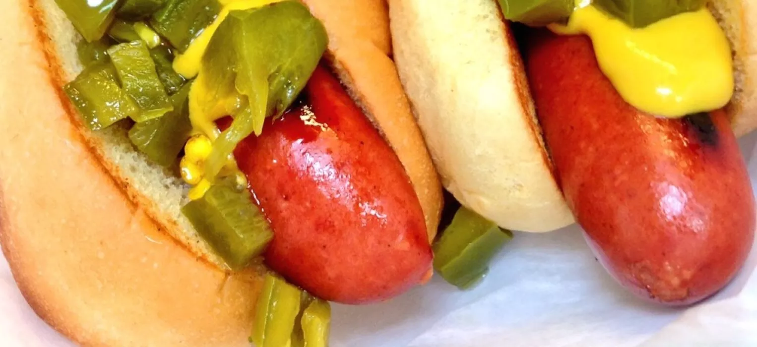 Pearl All-Beef Dogs with Rocket-Made Jalapeño Relish