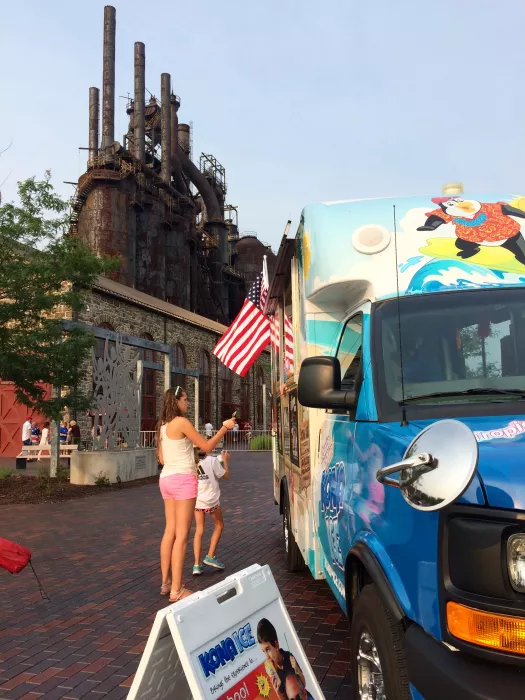 Kona Ice at Steel Stacks and Arts Quest venue in Bethlehem, PA