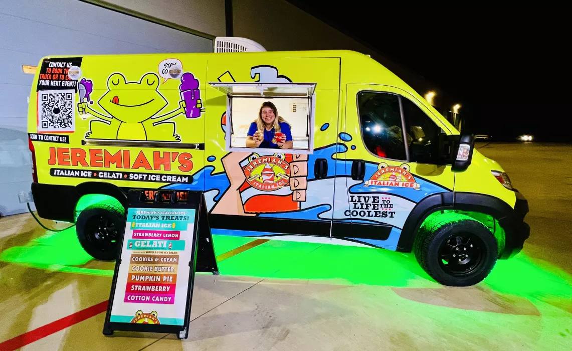The Jeremiah's Treat Truck was built in McKinney, TX to be compliant with all DFW health codes.