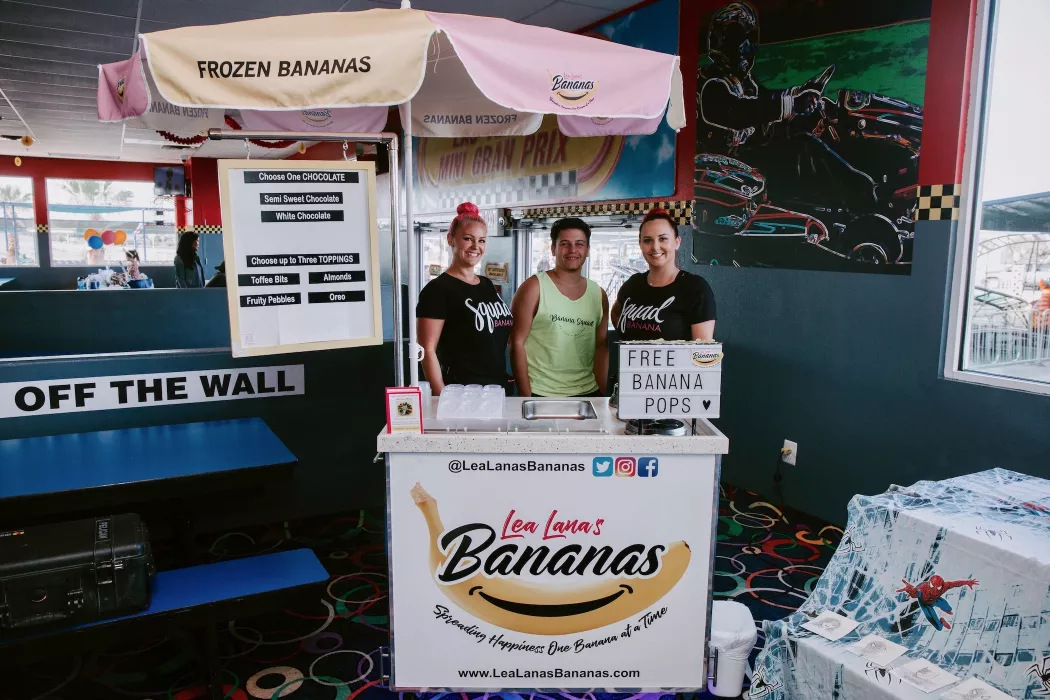 Our mobile dessert cart at an event