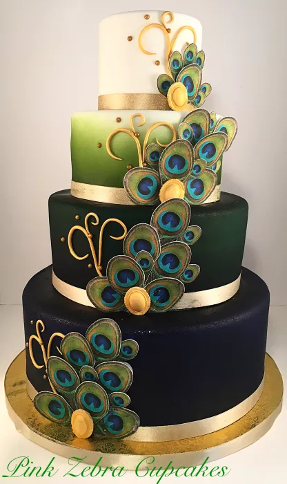 Peacock Wedding Cake