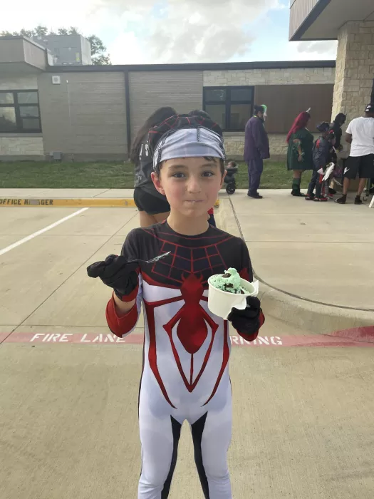 Spiderman taking a break