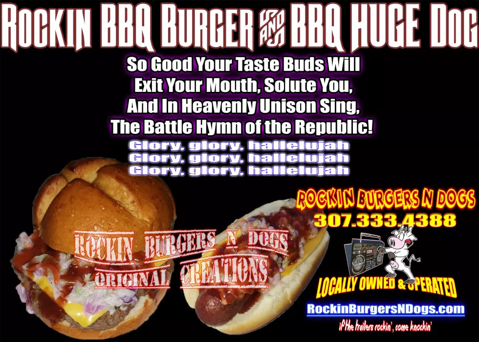 Rockin Burgers N Dogs Food Truck In Casper Wy Gives You The BBQ Burger And BBQ Huge Dog