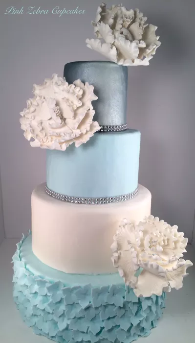 Something Blue Wedding Cake