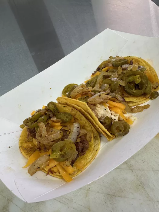 Brisket and chicken tacos!!!