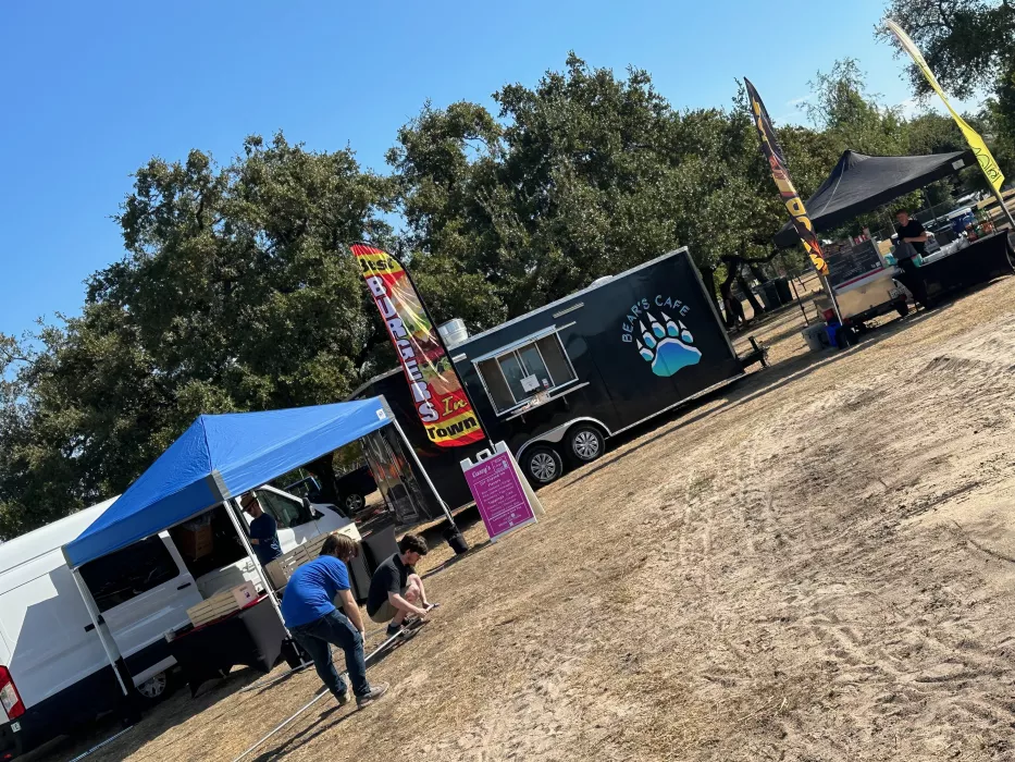 Bears cafe set up at the hairy man FESTIVAL in round rock, tx.