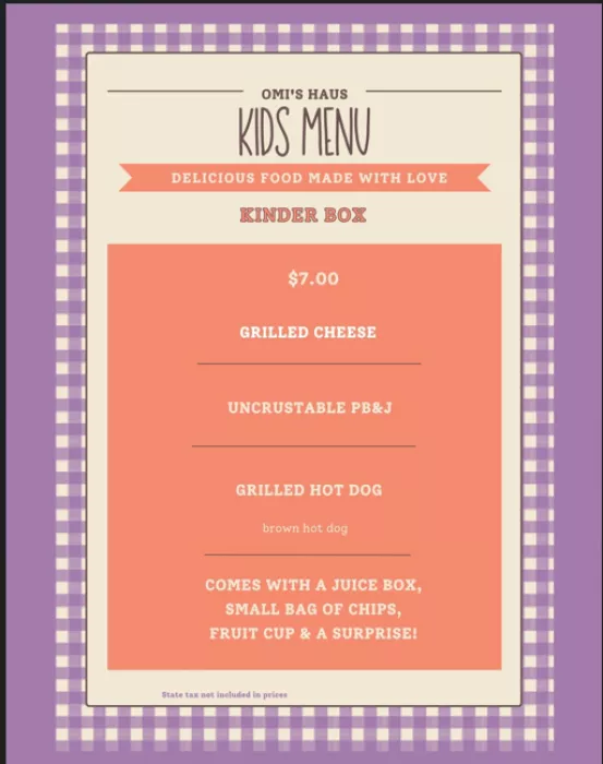 Kinder Box (Kid's Menu)
