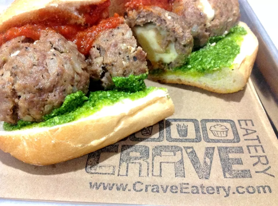 Stuffed Meatball Sandwich