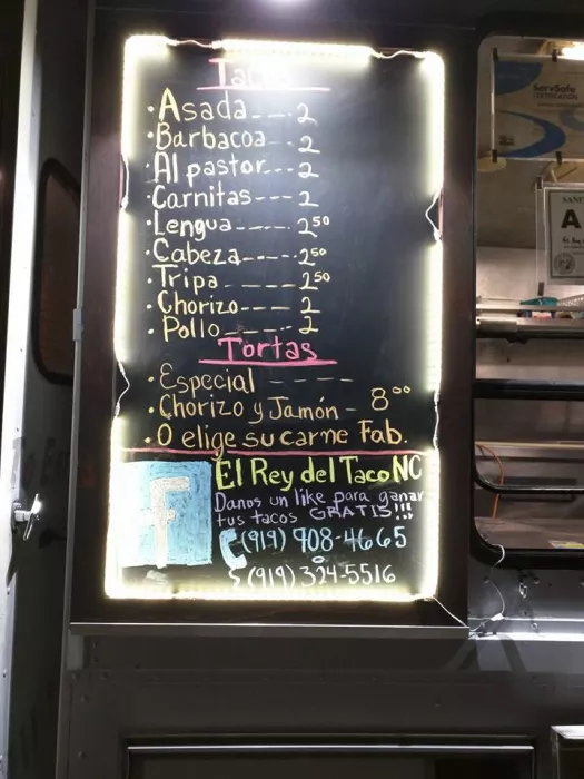 The menu