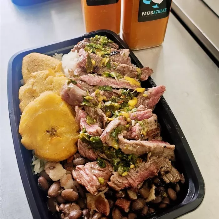 Grilled steak and chimichurri